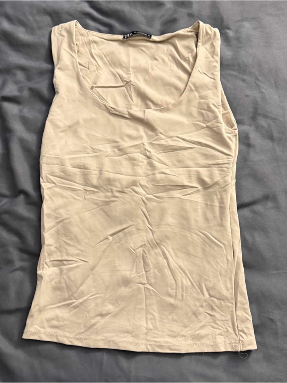 Zara Women's Beige Bandeau Tank Top